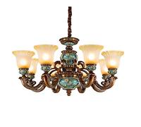 Wmmner Lámpara de Araña de Lujo Vintage Noble Lámpara Colgante Suspensión Clásica Luz Colgante Retro Hotel Sala de Estar Restaurante Lámpara Colgante Pasillo Lámpara Colgante Decoración Edison E27 Luz