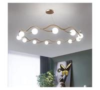 Wmmner Lámpara de Araña de Vidrio Blanco Moderno, Sala de Estar, Restaurante, Dormitorio, Accesorio de Luz Colgante, Cable, Decoración de Arte Del Hogar Ajustable (Neutral D100Cm) (Luz Neutral D100Cm)