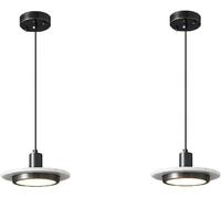 Wmmner Lámpara de Araña, Lámpara Colgante V-Intage Brief, Lámparas Colgantes de Mármol Blanco, Accesorios de Latón, Lámpara de Techo, Luz Led 12W, Lámpara de Araña (2 Unidades)/2 Unidades