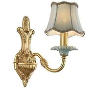 Wmmner Lámpara de Pared Americana Dereizo Preciosa Lámpara de Pared de Cerámica, Lámpara de Pared con Pantalla de Tela de Lujo Compatible con Pasillos, Dormitorios, Iluminación de Cabecera, Lámpara (2