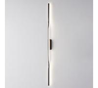 Wmmner Lámpara de Pared de la Cama Lineal Copper Stlámpara de Pared Rip con Pantalla de Silicona Blanca Aplique de Pared Largo de Latón Retorcido Luces de Pared Led Modernas - Modo de 3 Colores Simple