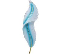 Wmmner Lámpara de Pared de Resina con Forma de Pluma: Elegante Aplique de Pared Led, Lámparas de Pared, Comedor Contemporáneo/White Light 6000K/Blue-65Cm