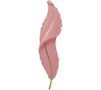 Wmmner Lámpara de Pared de Resina con Forma de Pluma: Elegante Aplique de Pared Led, Lámparas de Pared, Comedor Contemporáneo/Neutral Light 4500K/Pink-65Cm