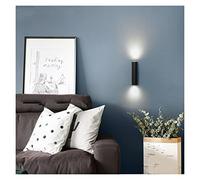 Wmmner Lámpara de Pared, Lámpara de Pared, Lámparas de Pared Minimalistas para Interiores Modernos, Compatibles con Pasillos, Dormitorios Y Mesitas de Noche. Lámpara Led de Pared en Negro, Blanco Y Do