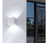 Wmmner Lámpara de Pared Led Ajustable para Exteriores: Lámpara Moderna para Porches, Patios Y Jardines; Solución de Iluminación Dual Hacia Arriba Y Hacia Abajo de 3000 K/4000 K/6000 K/B12W/3000K