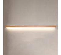 Wmmner Lámpara de Pared Led Minimalista, Lámpara de Pared Lineal, Aplique de Pared de Madera para Interior, Apliques Largos con Cable Fijo, Lámparas de Pared para Tocador, para Salón, 3 Modos de Color