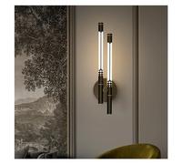 Wmmner Lámpara de Pared Moderna Dere, Lámpara de Pared Led de Cabeza Simple/Doble, Dormitorio, Cabecera, Sala de Estar, Fondo, Pasillo Minimalista, Candelabros de Pasillo, un Color-A1/un Color/B2 Ulz