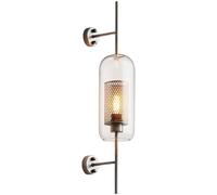 Wmmner Lámpara de Pared Retro Industrial Soporte Aplique de Pared E27 Pantalla de Vidrio Baño Vanity Light 3000K Accesorio de Iluminación Montado en la Pared para el Descanso Del Dormitorioaurant Pasi