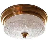 Wmmner Lámpara de Techo Americana Lámpara de Techo Led Corredor Circular Entrada Comedor Iluminación Iluminación Decorativa, Araña/Marrón/30Cm*13Cm