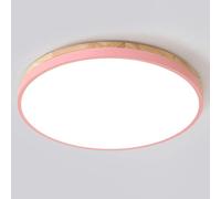 Wmmner Lámpara de Techo Circular Ultrafina, Modernas Luces de Techo Led de Escandinavia, Luces de Panel de Color de Tres Tonos, Instalación Integrada, Accesorio de Iluminación de Techo para Dormitorio