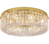Wmmner Lámpara de Techo de Cristal Minimalista Amen, Retro D Crystal Lámpara de Techo Led Sala de Estar Restaurante E14 Oficina Luz Cálida, (Un Color 40 Cm)/un Color/60Cm