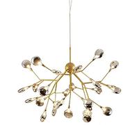 Wmmner Lámpara de Techo de Decoración de la Rama de la Lámpara Colgante de la Rama de Mediados Del Siglo de la Luza de la Luciérnaga Contemporánea, Ulz 000971 Lámpara de Plumas Románticas Grises E27 M