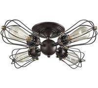 Wmmner Lámpara de Techo de Montaje Empotrado de Metal Industrial de Moda Sputnik Colgante de Iluminación de Rama Loft Retro Lámpara Colgante Colgante,