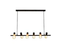 Wmmner Lámpara de Techo, Lámpara de Araña Retro con Múltiples Cabezales E27 Lámpara Colgante Industrial de Metal con Forma de Palabra Lámpara Decorativa para Restaurante Lámparas de Interior para el H