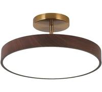 Wmmner Lámpara de Techo Led de Grano de Madera de Color Nogal, Accesorio de Luz de Techo Semiempotrado, Lámpara de Techo Rede Nórdico para Sala de Estar, Comedor, Estudio, Villa, Dormitorio, Pasillo,