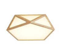 Wmmner Lámpara de Techo Led Moderna Y Sencilla Lámpara de Techo Poligonal de Madera Lámpara de Techo Empotrada Moderna para Salón, Dormitorio, Comedor, Cocina, Estudio, Pasillo, Lámpara de Araña (Luz
