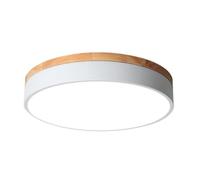Wmmner Lámpara de Techo Led Sencilla Y Moderna Lámpara de Techo Creativa de Montaje en Superficie Lámpara de Techo Plana de Madera Y para Salón, Dormitorio, Comedor, Cocina, Estudio, Pasillo Lámpara d