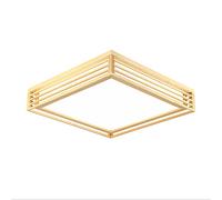 Wmmner Lámpara de Techo N Led, Accesorio de Luz de Montaje Semiempotrado Cuadrado de Madera, Lámpara de Techo de Pino Moderna Conpantalla Acrílica para Dormitorio, Sala de Estar, Comedor, Pasillo de L