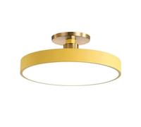 Wmmner Lámpara de Techo Semiempotrada Led Azul Techo Redondo Light Ultra Slim Nordic Lighting Lámpara de Techo para Sala de Estar Dormitorio Comedor Cocina Estudio Pasillo Araña (Azul, 40 Cm)/Amarillo