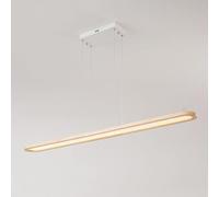 Wmmner Lámparas de Araña Lámpara Colgante Lineal Led de Madera Lámpara Colgante Japonesa con Pantalla Acrílica, Lámparas de Techo de Madera para Isla de Cocina Y Comedor (6000K, 120 Cm)/6000K/90 cm