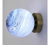 Wmmner Lámparas de Pared de Vidrio Globo Compatibles con la Decoración de la Habitación de la Cama Del Dormitorio, Planet Art Design Mount Sconce Lightmpture, Cumpleaños Boys Girls Lover E27 Ceiling L