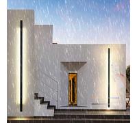 Wmmner Lámparas de Pared Led Lámpara de Pared Al Aire Libre Lámpara de Pared con 2700K/4500K/6500K Aplique de Pared Ip65 Iluminación de Pared Larga para Porche Patio/a/120Cm