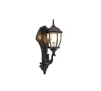 Wmmner Lámparas de Pared para Exteriores Linterna de Pared de Jardín Impermeable Outdoor Vintage Golden Black Wall Light For Balcony Courtyard Villa Courtyard./Nerón/a