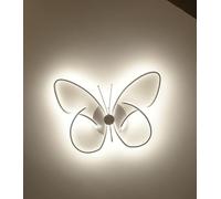 Wmmner Led Ceiling Lamp Post-Modern Simple Living Room Lamp Romantic Butterfly Warm Bedroom Lamp Boy Girl Modern Simple, Chandelier/Luz Blanca/38Cm