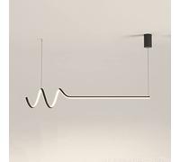Wmmner Led Chaner Dining Room Light Fixture, Minimalist Kitchen Island Lamp Linear Lighting Fitting Kit, Modern Drop Ceiling Lamps For Living Room Restaurant/Negro6000K/70Cm