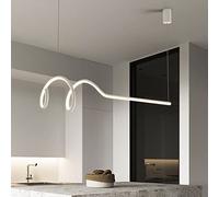 Wmmner Led Chaner Dining Room Light Fixture, Minimalist Kitchen Island Lamp Linear Lighting Fitting Kit, Modern Drop Ceiling Lamps For Living Room Restaurant/Negro3 Modo de Color/70Cm