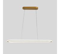 Wmmner Led Dimmable Chaner Luz Colgante Lineal Lámpara de Techo Colgante Minimalista con Control Remoto, Accesorio de Iluminación de Isla de Cocina Moderna Comedor Oficina Chaners/Oro/100 Centímetros