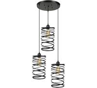 Wmmner Led Modern Chandelier Lamp, Antique Black Metal Light Hanging Multi Lights with 1 Light Ceiling Light Chandelier Mounted Fixtureed Finish,Contemporary Dining Room/3 Luces