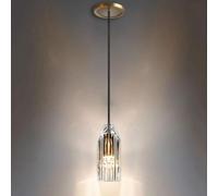 Wmmner Led Modern Chandelier Lamp, Led Lights Simple Copper Crystal Droplight Crystal Chandelier Suitable Courtyard Restaurant,Led Ceiling Lamp