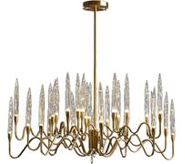 Wmmner Led Modern Chandelier Lamp, Modern Crystal Chandeliers Candle Brass Light Adjustable Ceiling Light Chandelier Lighting Fixture,Chandeliers/Re/100 * 45Cm
