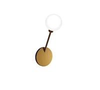 Wmmner Led Semi-Flush Mount Nordic Wall Mounted Lights Round Ball Glass Lampshade Wall Sconce Indoor Home Decorate All Copper Wall Lamp For Restaurant Living Room