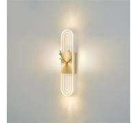 Wmmner Led Wall Lamp Indoor Modern Deer Wall Sconces Minimalism Acrylic Wall Lights D For Bedroom Home Decor Lighting Wall Mounted Luminaire Living Room Bedroom Staise Hallway/Luz Cálida/60 cm