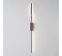 Wmmner Linear Spiral Wall Light Copper Long Strip Wall Lamp With Acrylic Shade Ultra-Thin Brass Wall Sconce Modern Led Wall Lights Bedside Decorative Lighting Wall,Brass-90Cm/Oscuridad/90Cm