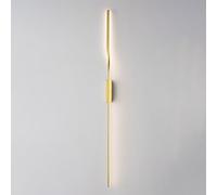 Wmmner Linear Spiral Wall Light Copper Long Strip Wall Lamp With Acrylic Shade Ultra-Thin Brass Wall Sconce Modern Led Wall Lights Bedside Decorative Lighting Wall,Brass-90Cm/Latón/120Cm Ulz 000256 60