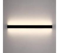 Wmmner Linear Wall Sconce Lighting Black Wall Lamp Indoor Wall Wash Light Minimalist Led Wall Sconces Long Strip Wall Mount Lights For Living Room Bedroom Hallway Restaurant/4000K/60 cm