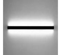 Wmmner Linear Wall Sconce Lighting Black Wall Lamp Indoor Wall Wash Light Minimalist Led Wall Sconces Long Strip Wall Mount Lights For Living Room Bedroom Hallway Restaurant/6000K/60 cm