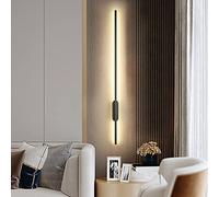 Wmmner Long Strip Led Wall Lamp, Modern Nordic Linear Wall Light Aluminum Led Wall Sconce Lamps For Bedroom, Stairs, Hallway, Living Room Background Decoration,Black/Largo Ulz 000195 Oro B/60 cm