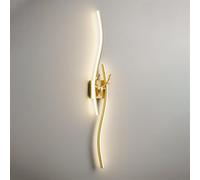 Wmmner Long Strip Led Wall Sconce Metal Linear Wall Mounted Light For Bedroom Bedside, Indoor Decor Wall Lamp - 3 Color Mode, Living Room Hallway Modern Wall Light Fixtures/Oro/60 cm