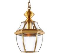 Wmmner Luces Colgantes - 1, Sujetadorss Lámpara Colgante Pantalla de Vidrio Transparente Linterna de Techo V-Intage Edison E27 Lámpara Colgante, Lámpara de Araña