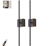 Wmmner Luces de Pared Led Recargables Usb - Aplique Táctil Regulable con Bateríacon Control Remoto, Iluminación Interior Moderna Ajustable de 350 ° para Sala de Estar Y Dormitorio (Oro) Ulz 001167 Jue