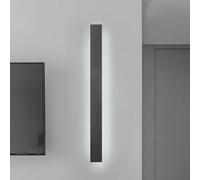 Wmmner Luces de Pared para Interiores, Metal Largo, Lineal, Dormitorio Simple, Sala de Estar Negra, Decoración Interior de la Mesita de Dormitoriorative Modern Led S Corridor (200 Cm, Luz Cálida)/Luz