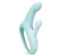 Wmmner Luma, Vibrador Conejito, Estimulación de Clítoris Y Punto G, 9 Modos de Vibración, Silicona, Sumergible (Azul)