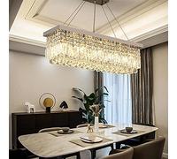 Wmmner Luxurious Silver Square Crystal Led K9 Crystal Led Lamp/Led Lustre Light/Fixture, (One Color L60X20Cm)/un Color/L30*20Cm