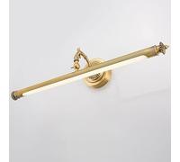 Wmmner Luz de Espejo de Latón Led Lámpara de Espejo de Baño 7W Accesorio de Iluminación de Maquillaje, Luces Frontales de Espejo Dere, Lámparas Modernas de Tocador Montadas en la Pared, Lámpara de Ara