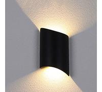 Wmmner Luz de Pared Led Lámpara de Aluminio Fundido a Presión Mate Al Aire Libre Ahorro de Energía Y Aplique para Caminos de Jardín de Cubierta Luz Arriba Y Abajo