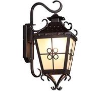 Wmmner Luz de Pared Led Luz Interior Personality V-Intage Lámpara de Exterior Linterna de Vidrio Metal a Prueba de Lluvia Villa Externa Patio Jardín Porche Aplique Iluminación